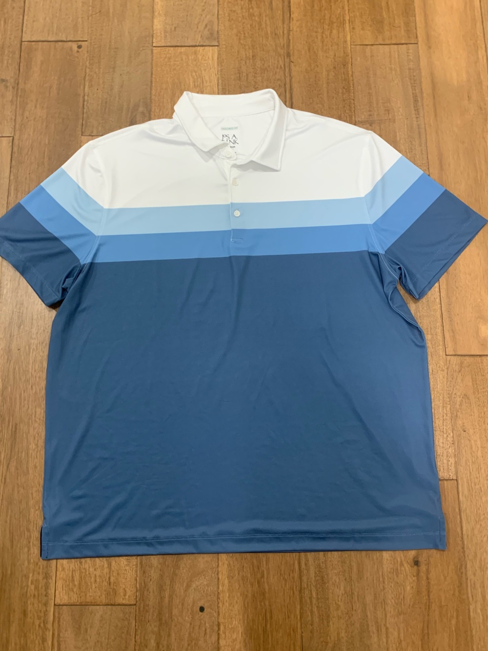 Jos. A. Bank Blue Gradient Polo with White Yoke